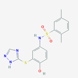 N-[4-hydroxy-3-(1H-1,2,4-triazol-3-ylthio)phenyl]-2,5-dimethylbenzenesulfonamide