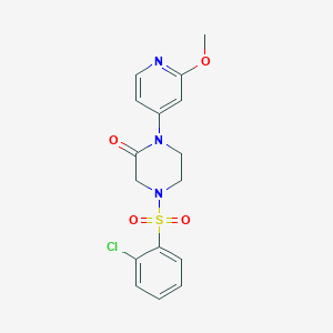 4-(2-Chlorophenyl)sulfonyl-1-(2-methoxypyridin-4-yl)piperazin-2-one