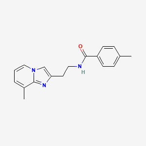 molecular formula C18H19N3O B2807777 4-methyl-N-(2-(8-methylimidazo[1,2-a]pyridin-2-yl)ethyl)benzamide CAS No. 868978-41-0