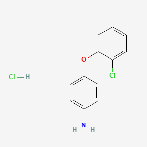 molecular formula C12H11Cl2NO B2807779 4-(2-Chlorophenoxy)aniline hydrochloride CAS No. 56705-85-2; 81574-47-2