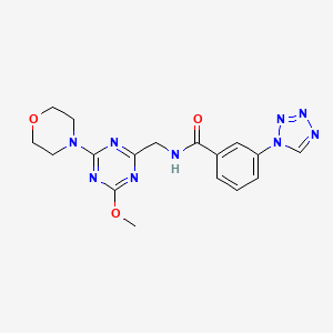 N-((4-methoxy-6-morpholino-1,3,5-triazin-2-yl)methyl)-3-(1H-tetrazol-1-yl)benzamide