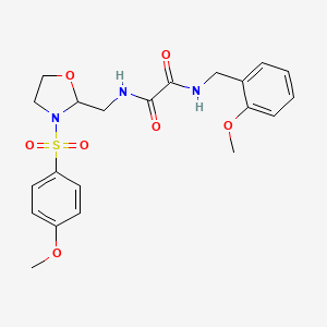 N-[[3-(4-methoxyphenyl)sulfonyloxazolidin-2-yl]methyl]-N''-o-anisyl-oxamide