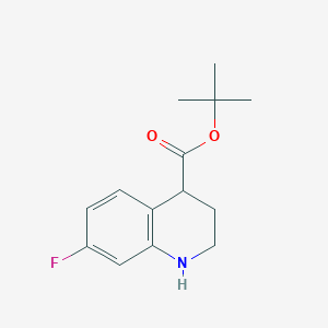 Tert-butyl 7-fluoro-1,2,3,4-tetrahydroquinoline-4-carboxylate