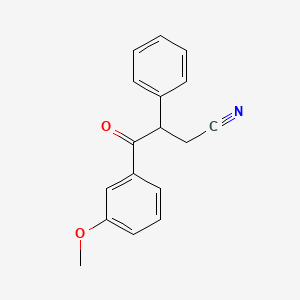 molecular formula C17H15NO2 B2807803 4-(3-甲氧基苯基)-4-氧代-3-苯基丁腈 CAS No. 1443979-26-7