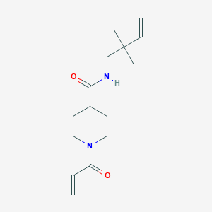 molecular formula C15H24N2O2 B2807813 N-(2,2-Dimethylbut-3-enyl)-1-prop-2-enoylpiperidine-4-carboxamide CAS No. 2361697-07-4