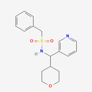 1-phenyl-N-(pyridin-3-yl(tetrahydro-2H-pyran-4-yl)methyl)methanesulfonamide