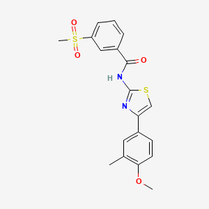 N-(4-(4-methoxy-3-methylphenyl)thiazol-2-yl)-3-(methylsulfonyl)benzamide