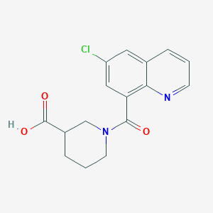 1-(6-Chloroquinoline-8-carbonyl)piperidine-3-carboxylic acid