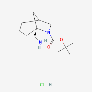 Tert-butyl (5S)-5-(aminomethyl)-6-azabicyclo[3.2.1]octane-6-carboxylate;hydrochloride