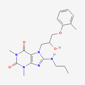 7-(2-hydroxy-3-(o-tolyloxy)propyl)-1,3-dimethyl-8-(propylamino)-1H-purine-2,6(3H,7H)-dione