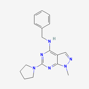 N-benzyl-1-methyl-6-pyrrolidin-1-ylpyrazolo[3,4-d]pyrimidin-4-amine