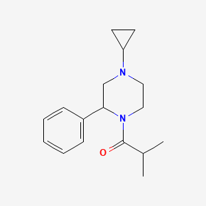 1-(4-Cyclopropyl-2-phenylpiperazin-1-yl)-2-methylpropan-1-one