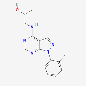 molecular formula C15H17N5O B2807854 1-((1-(o-tolyl)-1H-pyrazolo[3,4-d]pyrimidin-4-yl)amino)propan-2-ol CAS No. 1171842-51-5