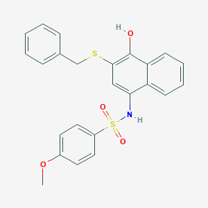 N-[3-(benzylsulfanyl)-4-hydroxy-1-naphthyl]-4-methoxybenzenesulfonamide