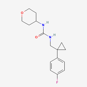 molecular formula C16H21FN2O2 B2807876 1-((1-(4-氟苯基)环丙基)甲基)-3-(四氢-2H-吡喃-4-基)脲 CAS No. 2034568-41-5
