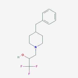 molecular formula C15H20F3NO B2807880 3-(4-Benzylpiperidino)-1,1,1-trifluoro-2-propanol CAS No. 866135-65-1