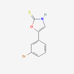 molecular formula C9H6BrNOS B2807886 5-(3-bromophenyl)-1,3-oxazole-2(3H)-thione CAS No. 1232797-27-1
