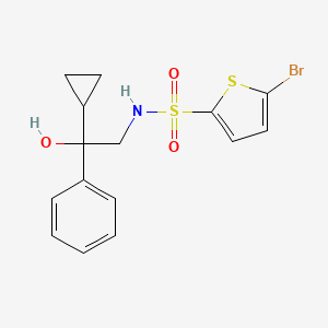 molecular formula C15H16BrNO3S2 B2807892 5-bromo-N-(2-cyclopropyl-2-hydroxy-2-phenylethyl)thiophene-2-sulfonamide CAS No. 1421476-55-2