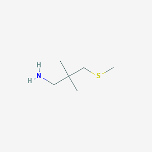 molecular formula C6H15NS B2807893 2,2-二甲基-3-甲基硫代丙酸-1-胺 CAS No. 1860003-04-8