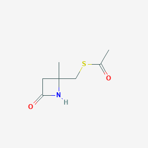 S-[(2-Methyl-4-oxoazetidin-2-yl)methyl] ethanethioate
