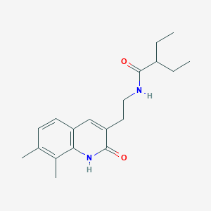 molecular formula C19H26N2O2 B2807904 N-(2-(7,8-dimethyl-2-oxo-1,2-dihydroquinolin-3-yl)ethyl)-2-ethylbutanamide CAS No. 851407-97-1