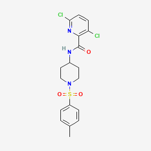 molecular formula C18H19Cl2N3O3S B2807913 3,6-dichloro-N-[1-(4-methylbenzenesulfonyl)piperidin-4-yl]pyridine-2-carboxamide CAS No. 1119244-75-5