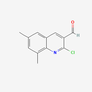 molecular formula C12H10ClNO B2807916 2-Chloro-6,8-dimethylquinoline-3-carbaldehyde CAS No. 73568-31-7