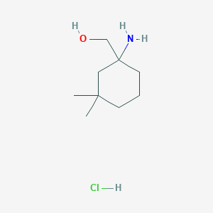 molecular formula C9H20ClNO B2807918 (1-Amino-3,3-dimethylcyclohexyl)methanol hydrochloride CAS No. 2031268-94-5