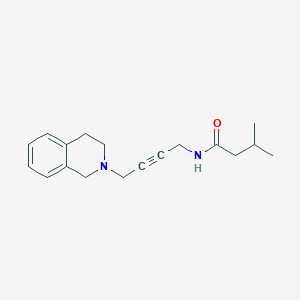 molecular formula C18H24N2O B2807922 N-(4-(3,4-dihydroisoquinolin-2(1H)-yl)but-2-yn-1-yl)-3-methylbutanamide CAS No. 1351596-62-7