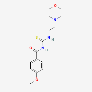 molecular formula C15H21N3O3S B2807933 4-methoxy-N-((2-morpholinoethyl)carbamothioyl)benzamide CAS No. 536722-32-4