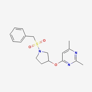 2,4-Dimethyl-6-[(1-phenylmethanesulfonylpyrrolidin-3-yl)oxy]pyrimidine