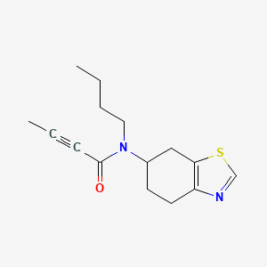 molecular formula C15H20N2OS B2807944 N-Butyl-N-(4,5,6,7-tetrahydro-1,3-benzothiazol-6-yl)but-2-ynamide CAS No. 2411254-27-6