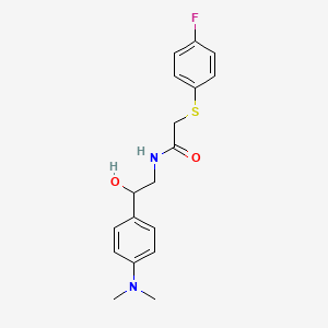 N-(2-(4-(dimethylamino)phenyl)-2-hydroxyethyl)-2-((4-fluorophenyl)thio)acetamide