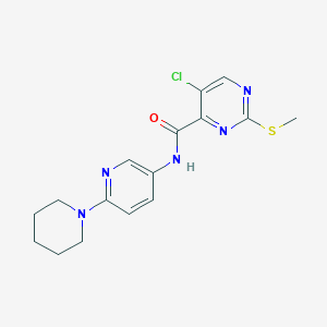5-chloro-2-(methylsulfanyl)-N-[6-(piperidin-1-yl)pyridin-3-yl]pyrimidine-4-carboxamide