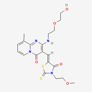 (Z)-5-((2-((2-(2-hydroxyethoxy)ethyl)amino)-9-methyl-4-oxo-4H-pyrido[1,2-a]pyrimidin-3-yl)methylene)-3-(2-methoxyethyl)-2-thioxothiazolidin-4-one