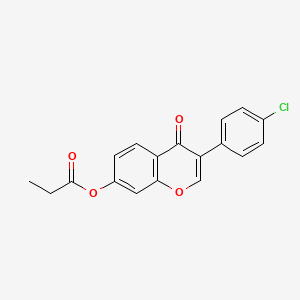 3-(4-chlorophenyl)-4-oxo-4H-chromen-7-yl propanoate
