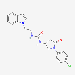 1-(2-(1H-indol-1-yl)ethyl)-3-(1-(4-chlorophenyl)-5-oxopyrrolidin-3-yl)urea
