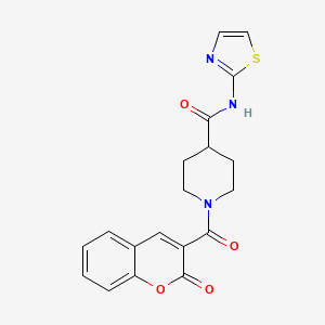 1-(2-oxo-2H-chromene-3-carbonyl)-N-(thiazol-2-yl)piperidine-4-carboxamide