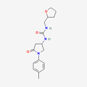 1-(5-Oxo-1-(p-tolyl)pyrrolidin-3-yl)-3-((tetrahydrofuran-2-yl)methyl)urea