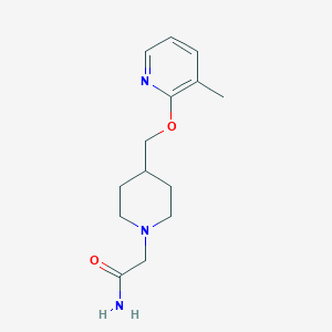 molecular formula C14H21N3O2 B2807971 2-[4-[(3-Methylpyridin-2-yl)oxymethyl]piperidin-1-yl]acetamide CAS No. 2379951-33-2