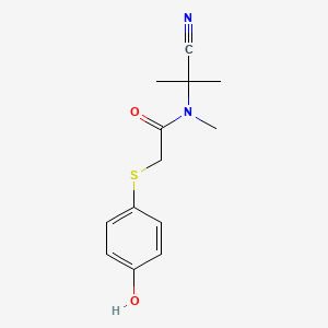 molecular formula C13H16N2O2S B2807984 N-(1-cyano-1-methylethyl)-2-[(4-hydroxyphenyl)sulfanyl]-N-methylacetamide CAS No. 1252369-11-1