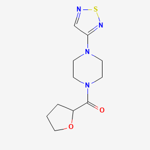 molecular formula C11H16N4O2S B2807985 (4-(1,2,5-噻二唑-3-基)哌嗪-1-基)(四氢呋喃-2-基)甲酮 CAS No. 2320850-22-2