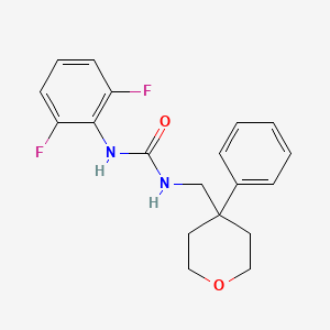 molecular formula C19H20F2N2O2 B2807995 1-(2,6-difluorophenyl)-3-((4-phenyltetrahydro-2H-pyran-4-yl)methyl)urea CAS No. 1207002-01-4