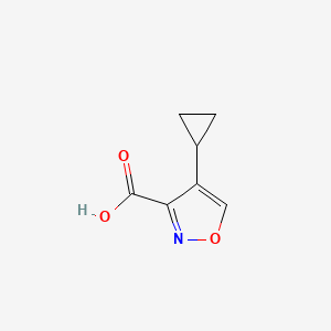 molecular formula C7H7NO3 B2807997 4-Cyclopropyl-1,2-oxazole-3-carboxylic acid CAS No. 1781638-72-9