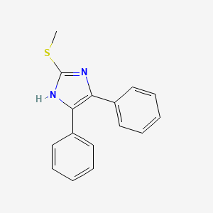 molecular formula C16H14N2S B2808005 2-(甲硫基)-4,5-二苯基-1H-咪唑 CAS No. 3653-22-3