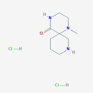 molecular formula C9H19Cl2N3O B2808008 1-Methyl-1,4,8-triazaspiro[5.5]undecan-5-one;dihydrochloride CAS No. 2470440-03-8