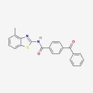molecular formula C22H16N2O2S B2808012 4-benzoyl-N-(4-methyl-1,3-benzothiazol-2-yl)benzamide CAS No. 312755-77-4