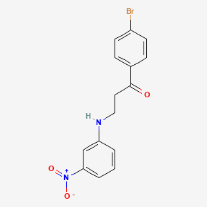 molecular formula C15H13BrN2O3 B2808013 1-(4-Bromophenyl)-3-(3-nitroanilino)-1-propanone CAS No. 477333-93-0