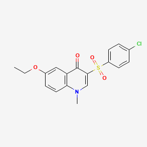 3-((4-chlorophenyl)sulfonyl)-6-ethoxy-1-methylquinolin-4(1H)-one