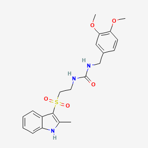 1-(3,4-dimethoxybenzyl)-3-(2-((2-methyl-1H-indol-3-yl)sulfonyl)ethyl)urea